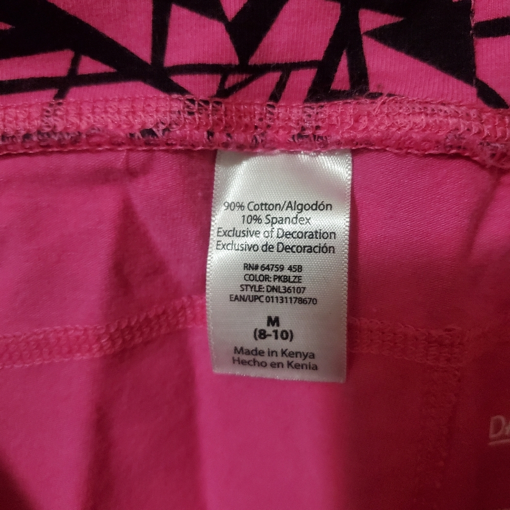 Danskin Pink and Black Geometric Capri Leggings Size M - Picture 7 of 7